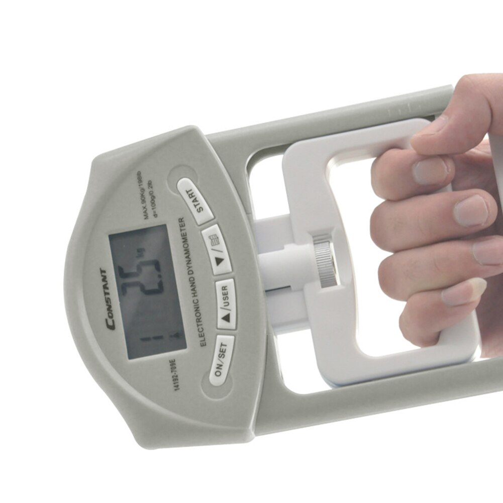 200lbs/90kgs Digital Hand Dynamometer Grip Strength Measurement Meter LED Screen Electronic Hand Grip Power Meter