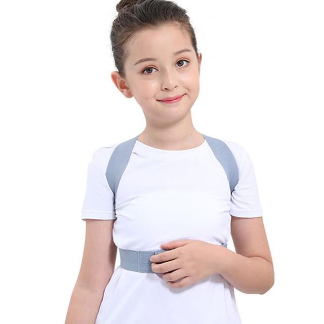 ZITY Adjustable Child Shaper Children Posture Corrector Back Support Belt Correction Orthosis Shoulder Back Belt For Teenage: Gray / L