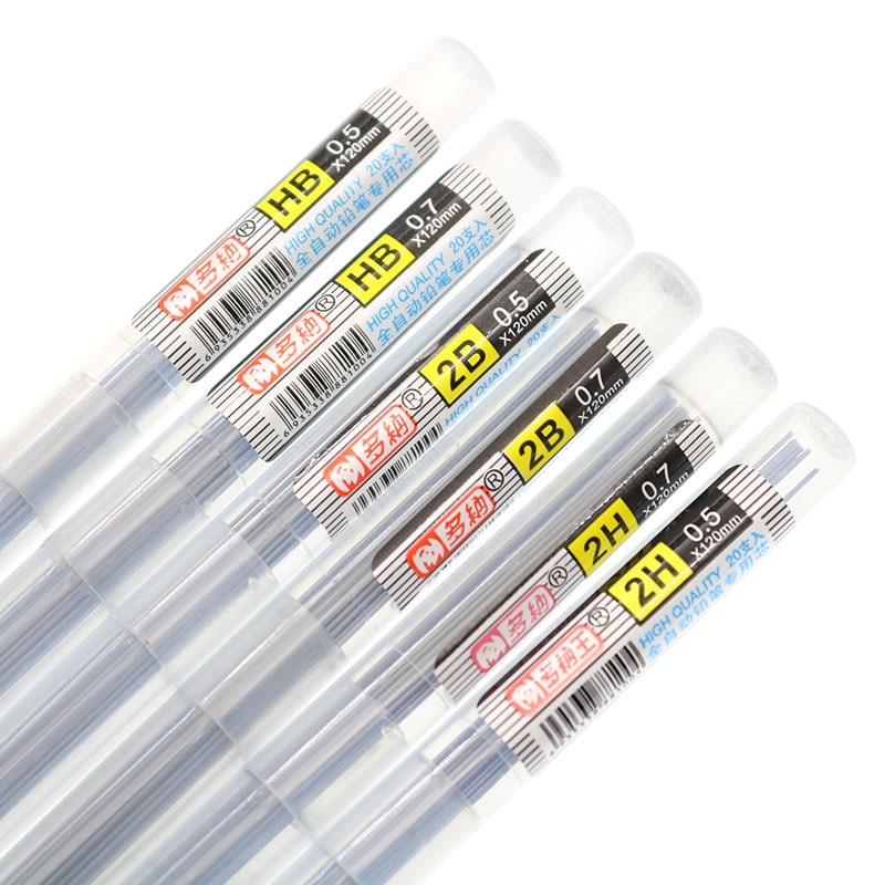 Blyerstatningskjerne 2b /  hb  / 2h bly reservetest 0.5mm / 0.7mm trykkende blyant skrivestørrelse 110mm