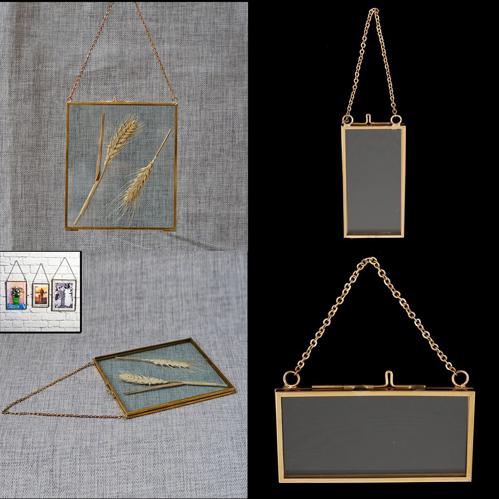 2Pcs Double Side Opknoping Foto Fotolijst Plant Specimen Frame