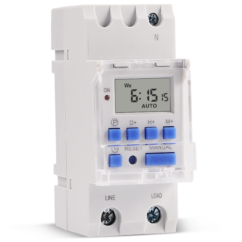 220V 16A Digital Timer Switch Programmable Time Relay for High Power LED Lighting Loading ON/OFF