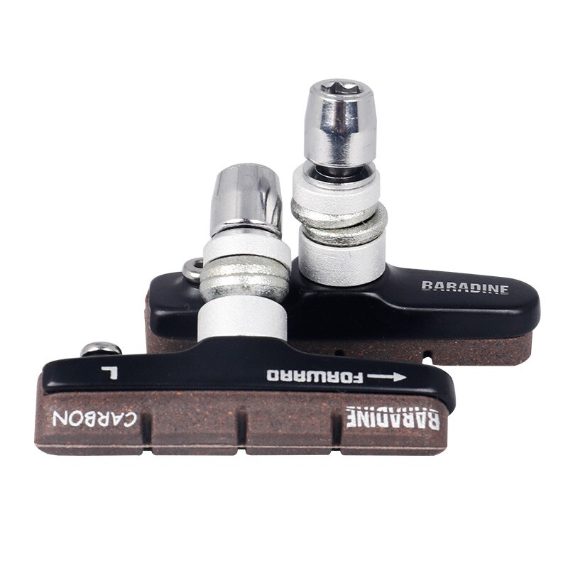 Baradine 1 Pair Bike Brake Cork Pads for Carbon Rims Bicycles Linear Pull Brakes MTB Road Carbon Wheelset Threaded Braking Set