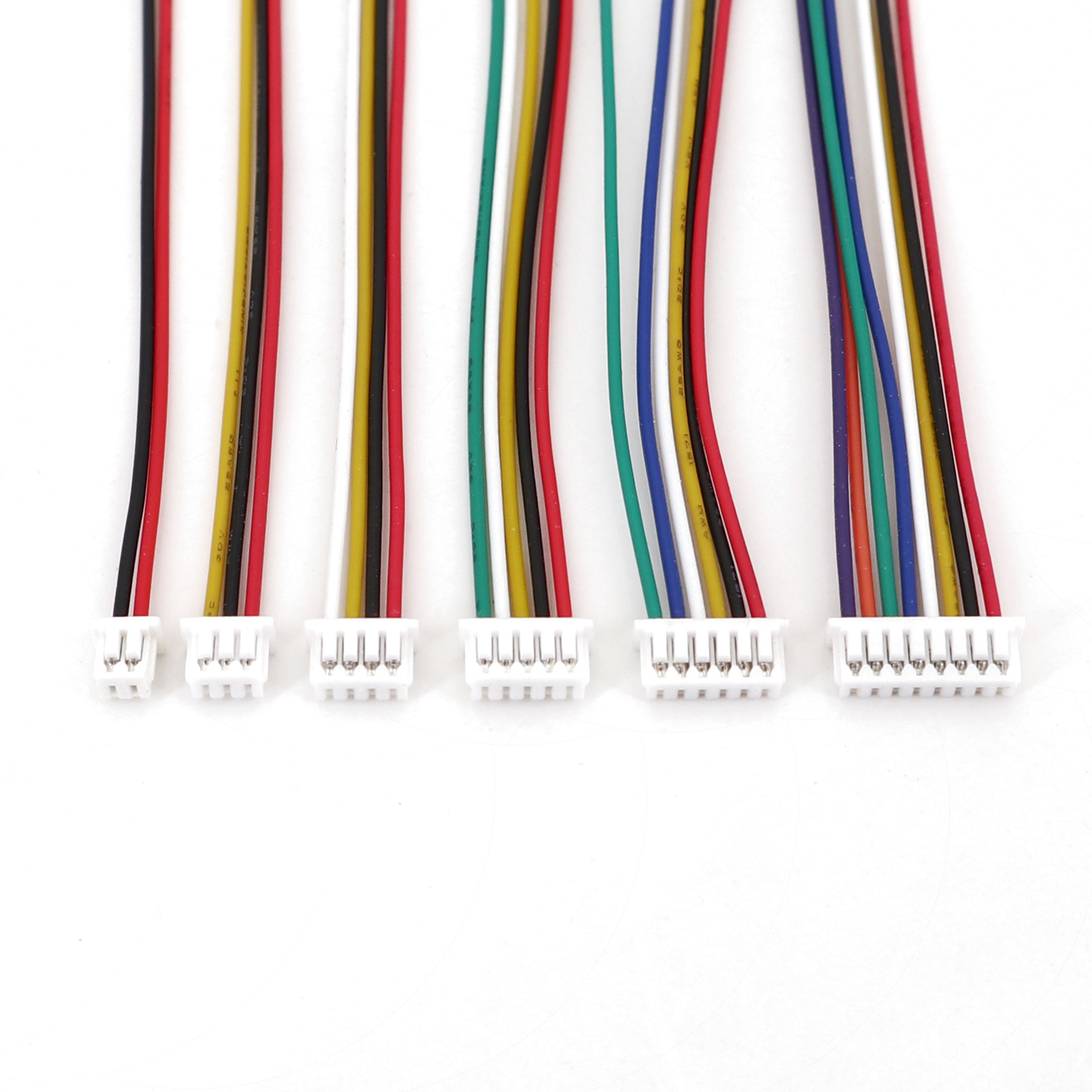 50Sets Micro JST 2/3/4/5/6/8 Pin Single End Pitch 1.25mm 15cm 28AWG Wire to Board Connector
