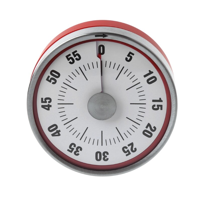 Stainless Steel Magnets Fridge Kitchen Timer Clock Mechanical Reminder Sport L15