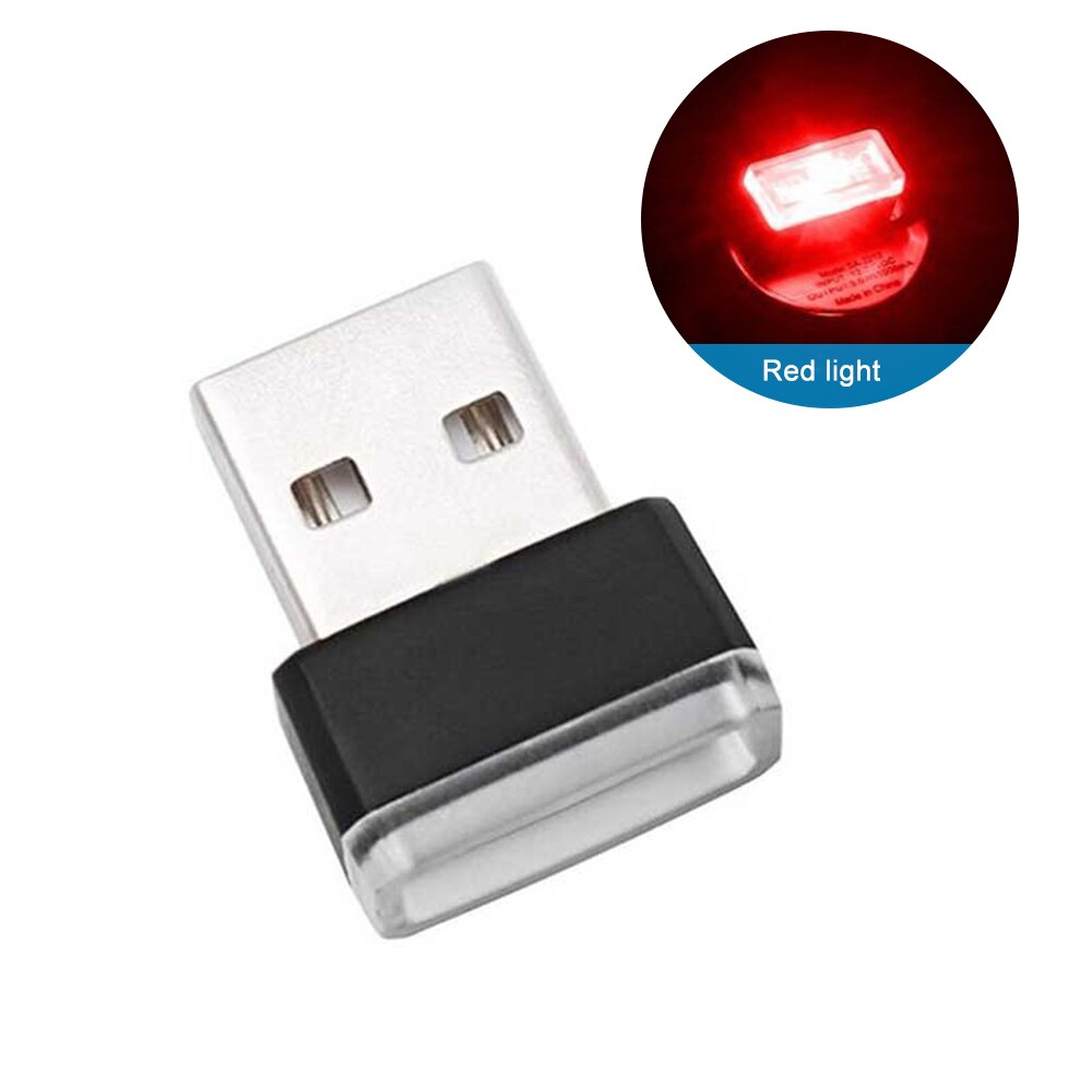 Auto Auto Usb Sfeer Licht Plug Decor Lamp Voor Brabus Smart 451 450 Badge Uitlaat Embleem: Rood