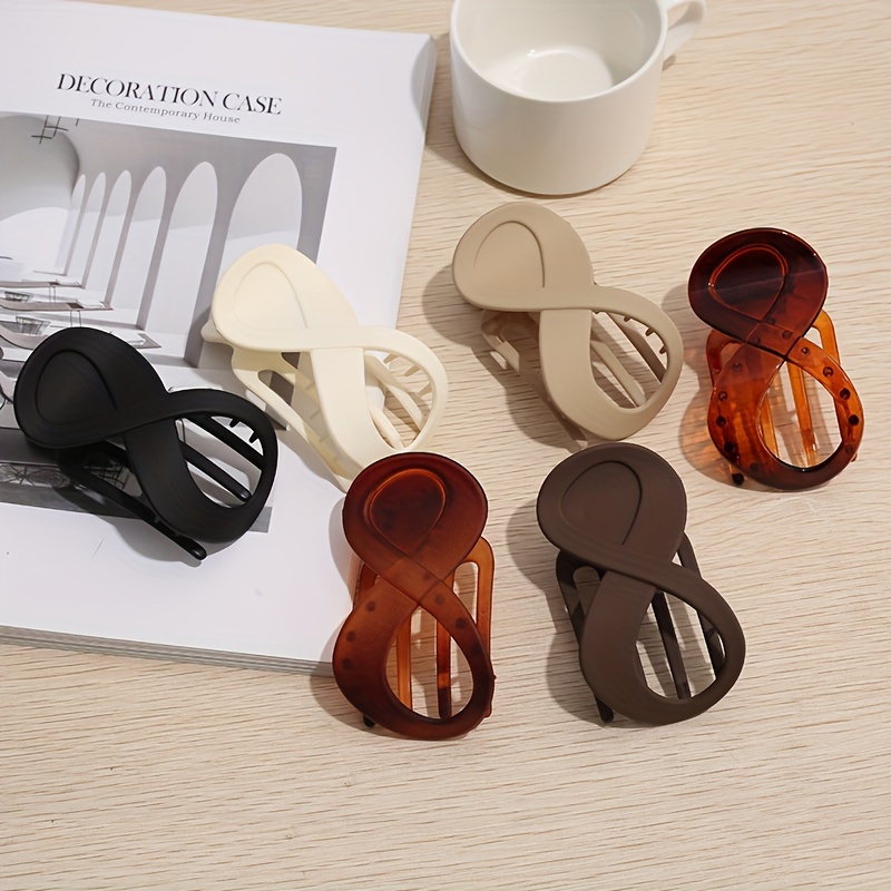 1-4 Uds. Pinza grande para el pelo, pinza para el pelo de plástico sin costuras, garra de pico de pato para mujeres y niñas, horquillas simples, herramientas de estilismo, accesorios para el cabello