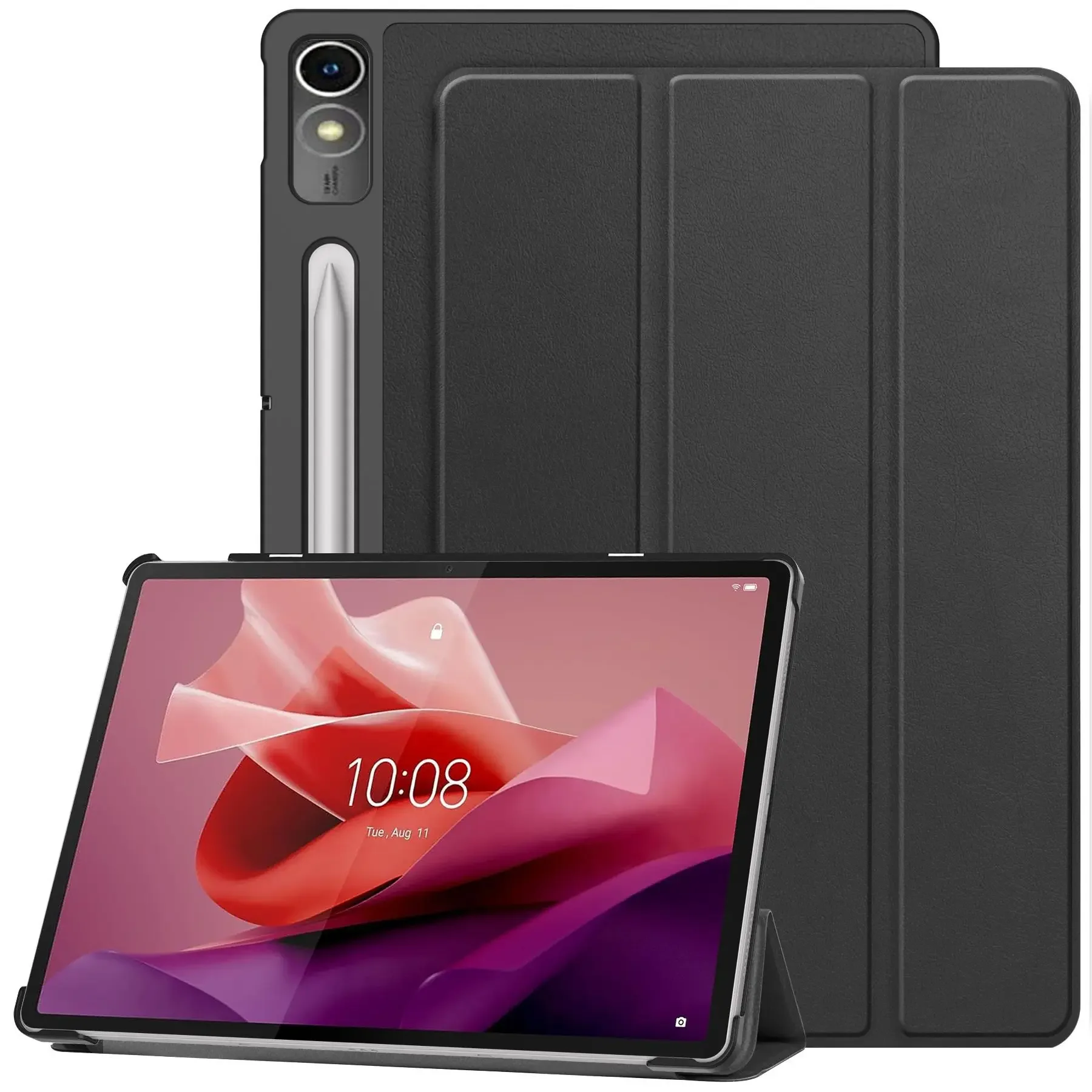 For Lenovo tab P12 12.7 Case Magnetic Tri-Folding PU Leather Stand Tablet Cover for Xiaoxin Pad Pro 12.7 12 7 inch TB371FC