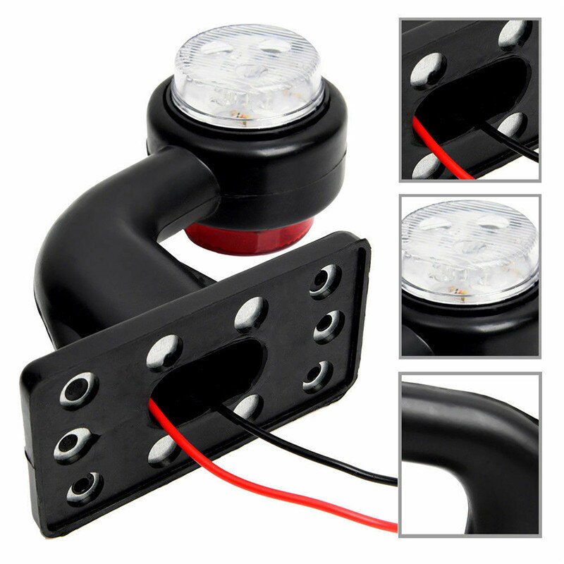 1 Pair Trailer Truck Rear Tail Light Warning Lights Waterproof 12V/24V Signal Light Lorry Stop Brake Reversing Traffic Lamp