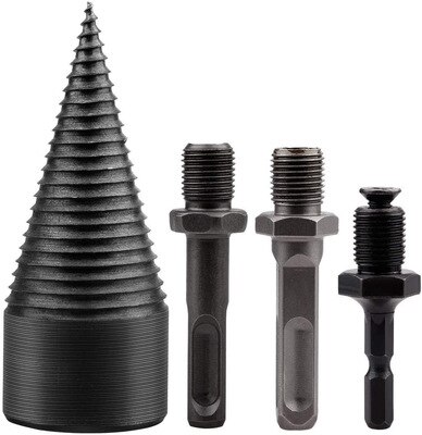 Wood Splitting Drill Electric Hammer Percussion Drill Household Hand Electric DrillWood Splitting Machine Spiral Drill: Set A