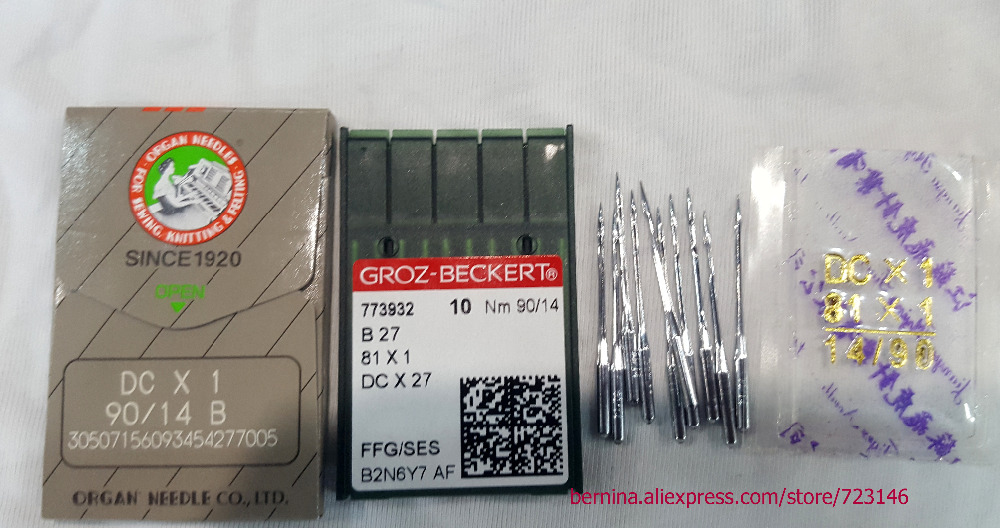 Organes – aiguilles DC1 DCX1 B27 DCX27 pour machine à coudre industrielle Overlock, JUKI siruba brother jack sunstar pfaff, GROZ-BERCKERT