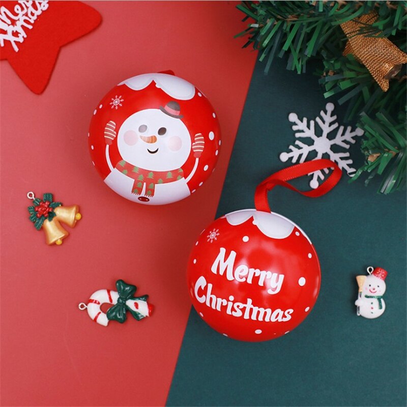 7 cm juletræ indretning kugle slik jar opbevaring xmas træ hængende bolde ornament indretning jul slik dåser kugle børn