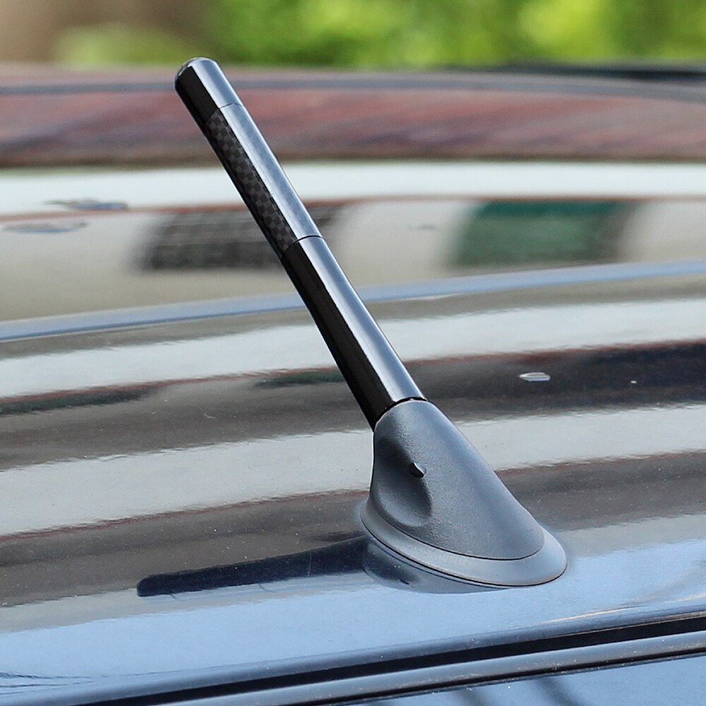 Auto Korte Carbon Radio Antenne Antenne Voor Fiat Punto Bravo Voor VW Polo Golf Voor Renault Clio Cooper Voor Mazda 2 3 5 6 cx-7 etc