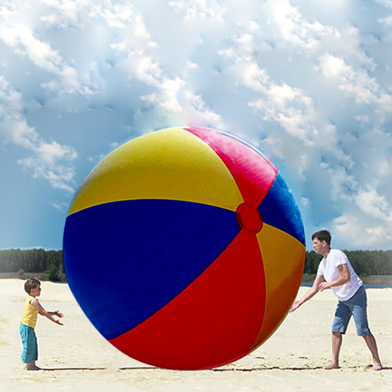130cm Super Grote Giant Opblaasbare PVC Strandbal Kleurrijke Zwembad Accessoire Opgeblazen Ballen Zomer Outdoor Water Plezier, HA089