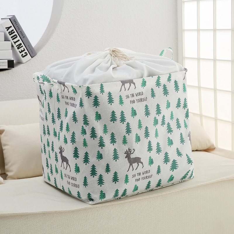 Borsa da 100 litri con manico rinforzato tessuto non tessuto telaio fisso incorporato antipolvere organizzatore di stoffa di grande capacità Dropship: alce