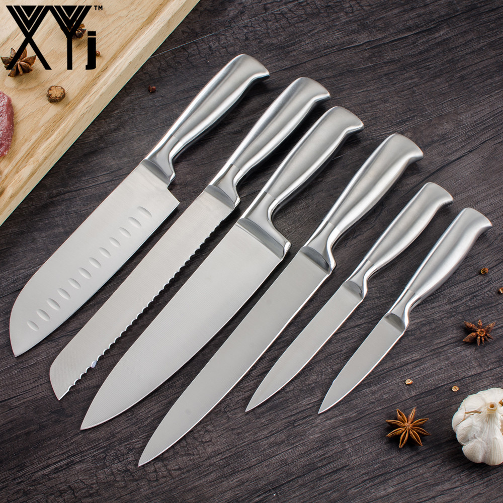 XYj Chef Knife Stand Stainless Steel Kitchen Knive Holder Block Double Shelf Big Capacity Chopping Board Tools