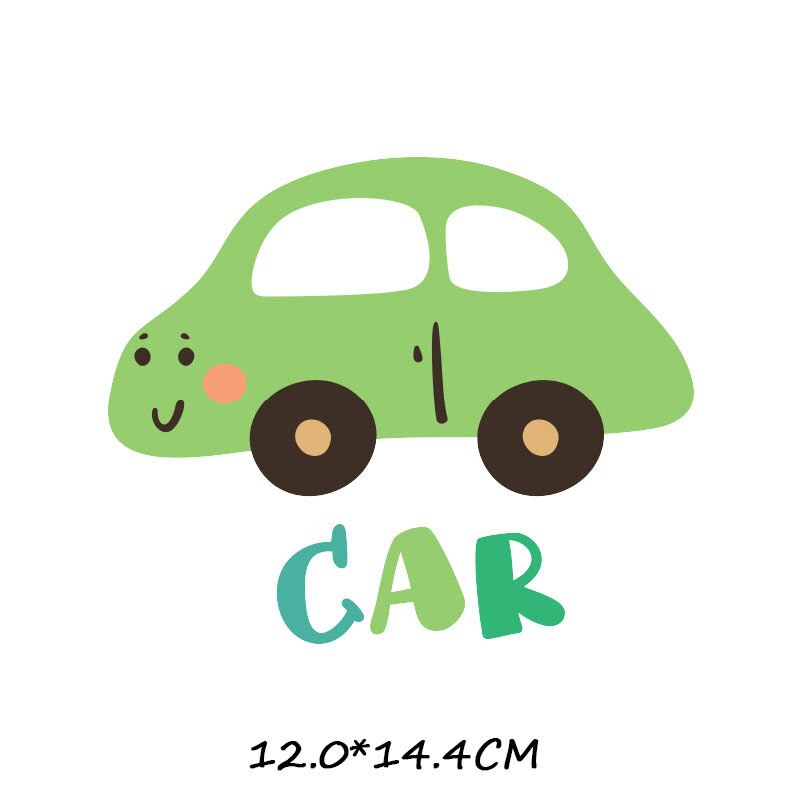 Ijzer Op Patches Voor Kleding Leuke Auto Trein Patches Diy T-shirt Applique Warmteoverdracht Vinyl Brief Mode Sticker Decoratie G: ZT0896