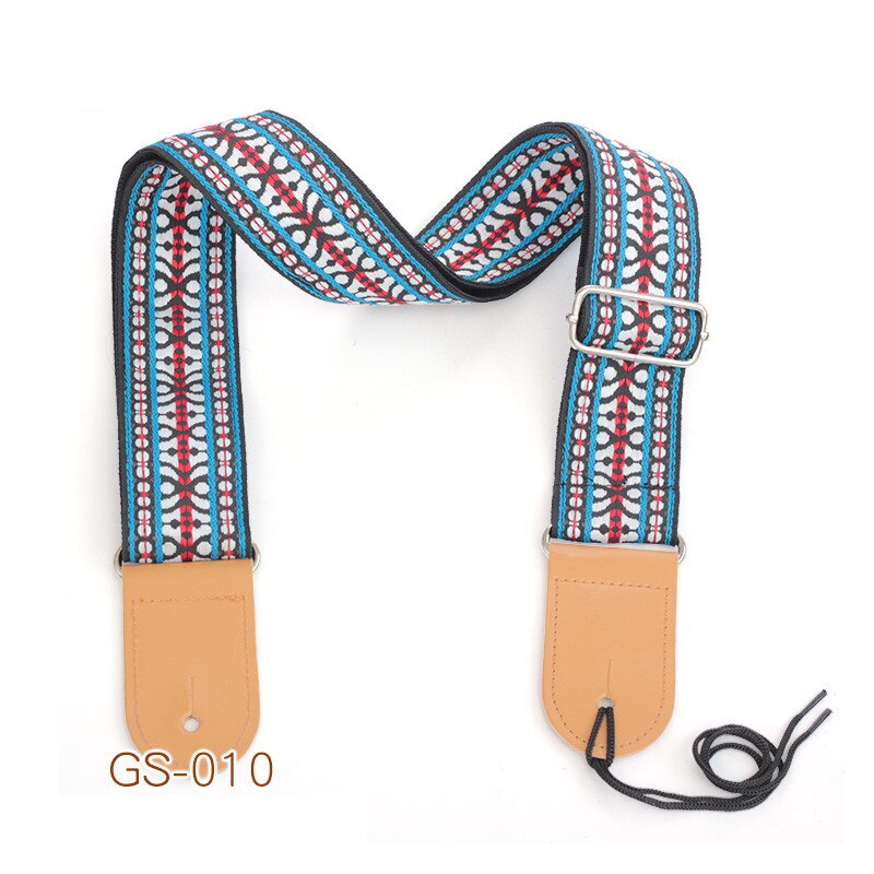 Geborduurde Gitaarband Nationale Stijl Schouderband Lint Muziekinstrument Band Gitaarband Instrument Gitaar Deel: GS-0102