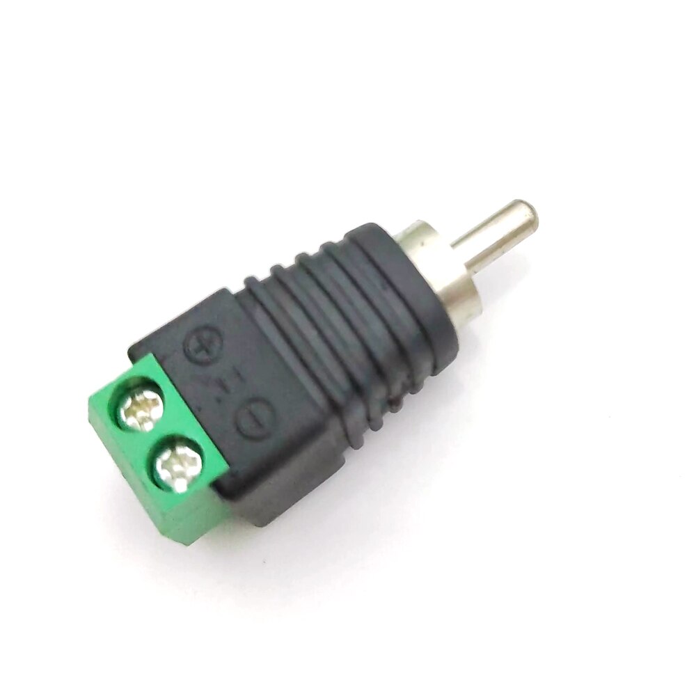 Adaptateur de bornier RCA mâle et RCA femelle, 2 pièces, Terminal AV, Audio vidéo, caméra de vidéosurveillance, connecteur de câble de haut-parleur: male