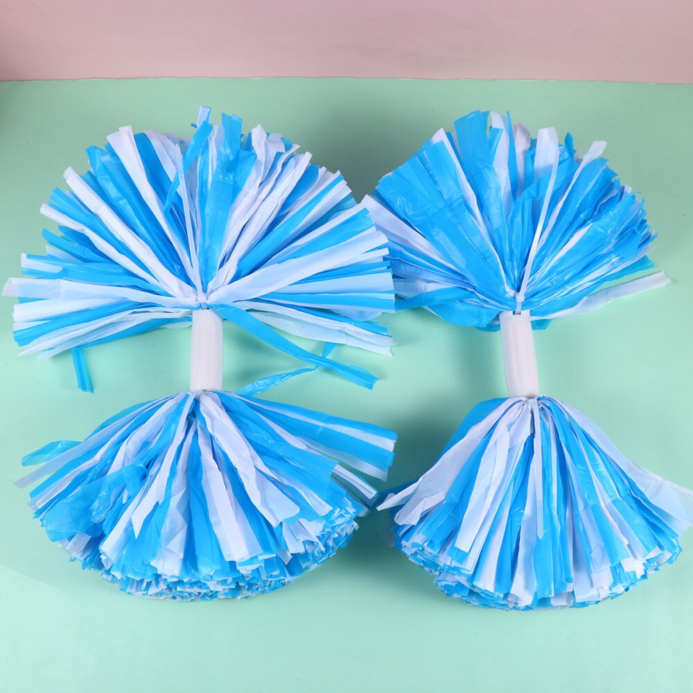 1 Pair Cheering Poms Cheerleader Supplies Sport Cheerleader Pom Poms for Competitive Race Performance (Blue and White a: Blue White