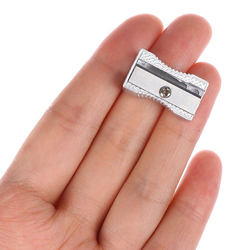 Pencil Sharpener Stationery Portable Back to School Pencil Sharpener Aluminum Alloy School Office Single hole