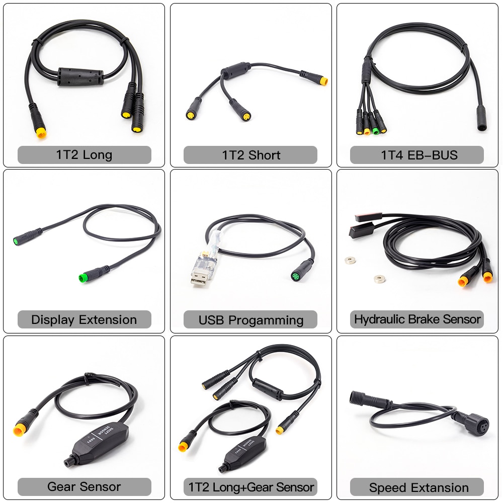Bafang Motor Parts Gear Shift Sensor USB Programming cable Display Extension Cables Hydraulic Brake sensor EB-BUS 1T4 1T2 Cable