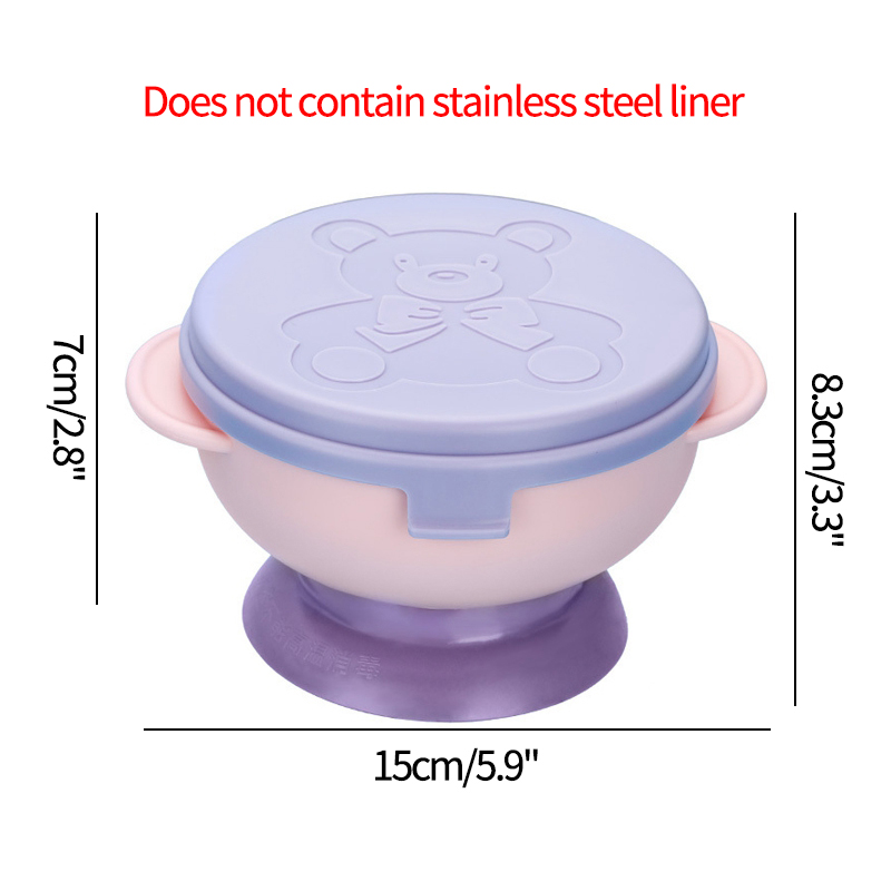 Ensemble de vaisselle en acier inoxydable, bol d&#39;alimentation pour bébés, enfants en bas âge, dessin animé Anti-chute, ensemble de nourriture thermique, bol cuillère Spork: S2