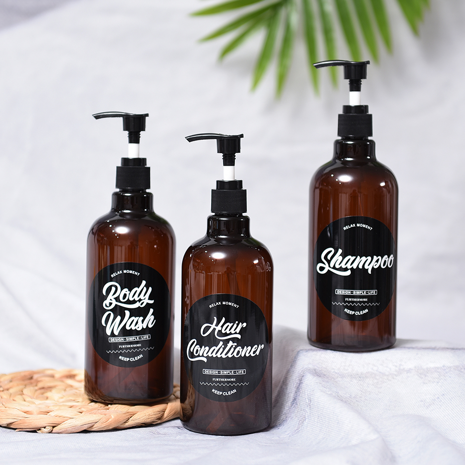 500Ml Badkamer Zeep Fles Shampoo Douchegel Flessen Grote Capaciteit Zeepdispenser Thuis Druk Lotion Doseren Fles