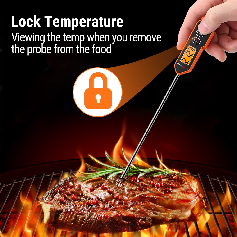 ThermoPro TP01H termometro digitale a lettura istantanea per carne retroilluminazione cucina termometro da cucina per forno Grill BBQ termometro