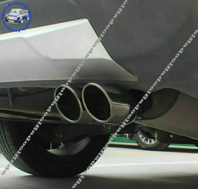 1X Black Stainless Steel Muffler Exhaust Tip Finisher for Toyota Highlander 2022 Car Accessories