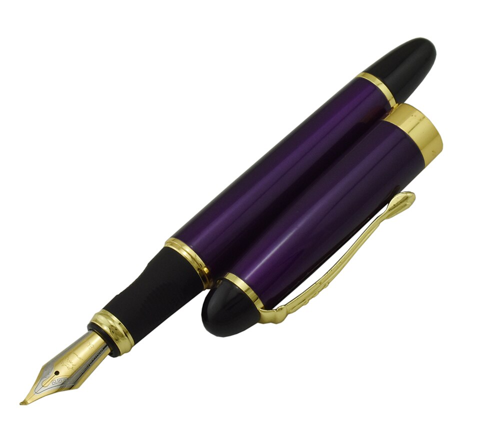 Jinhao X450 Metalen Kalligrafie Gebogen Nib Vulpen 450 Geavanceerde Klassieke Inkt Pen met Gouden Clip voor Kantoor School Thuis praktijken: Purple
