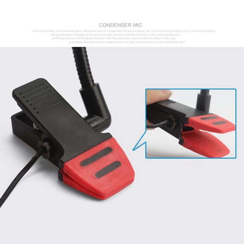 Alctron IM500 Clip-Op Instrumentale Condensator Microfoon Zwanenhals Mic Voor Orkest Saxofoon Trompet Saxe