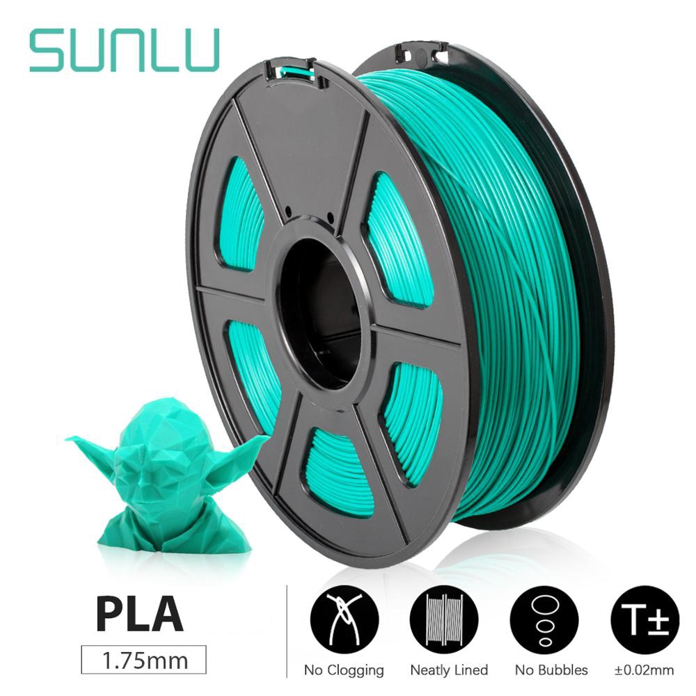 SUNLU PLA Filament 1.75mm 1KG 3D baskı malzemeleri PLA veya PLA PLUS plastik granül kirlilik içermeyen malzeme 3D yazıcı Filament
