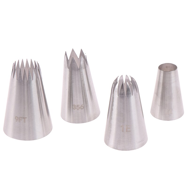 4 Stuks Grote Icing Piping Nozzles Russische Pastry Tips Bakken Hulpmiddel Cake Decor Set
