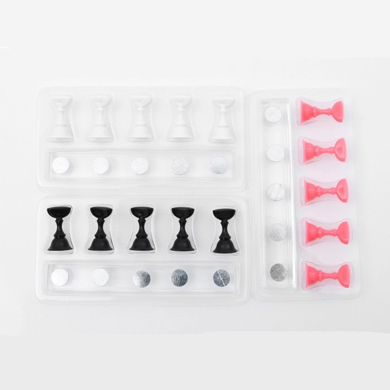Nagelhouder oefentraining schaakstukken oefenbeugel plaatondersteuning magnetische basis magneet display frame doe-het-zelf manicure gereedschap