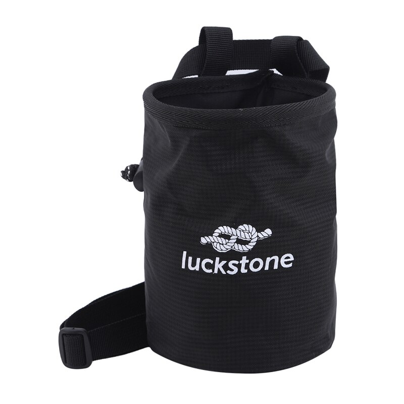 draussen Kreide Tasche Bouldern Klettern Kletterern Magnesium Pulver Tasche Mit Kordelzug Verschluss Verstellbaren Gürtel: Schwarz