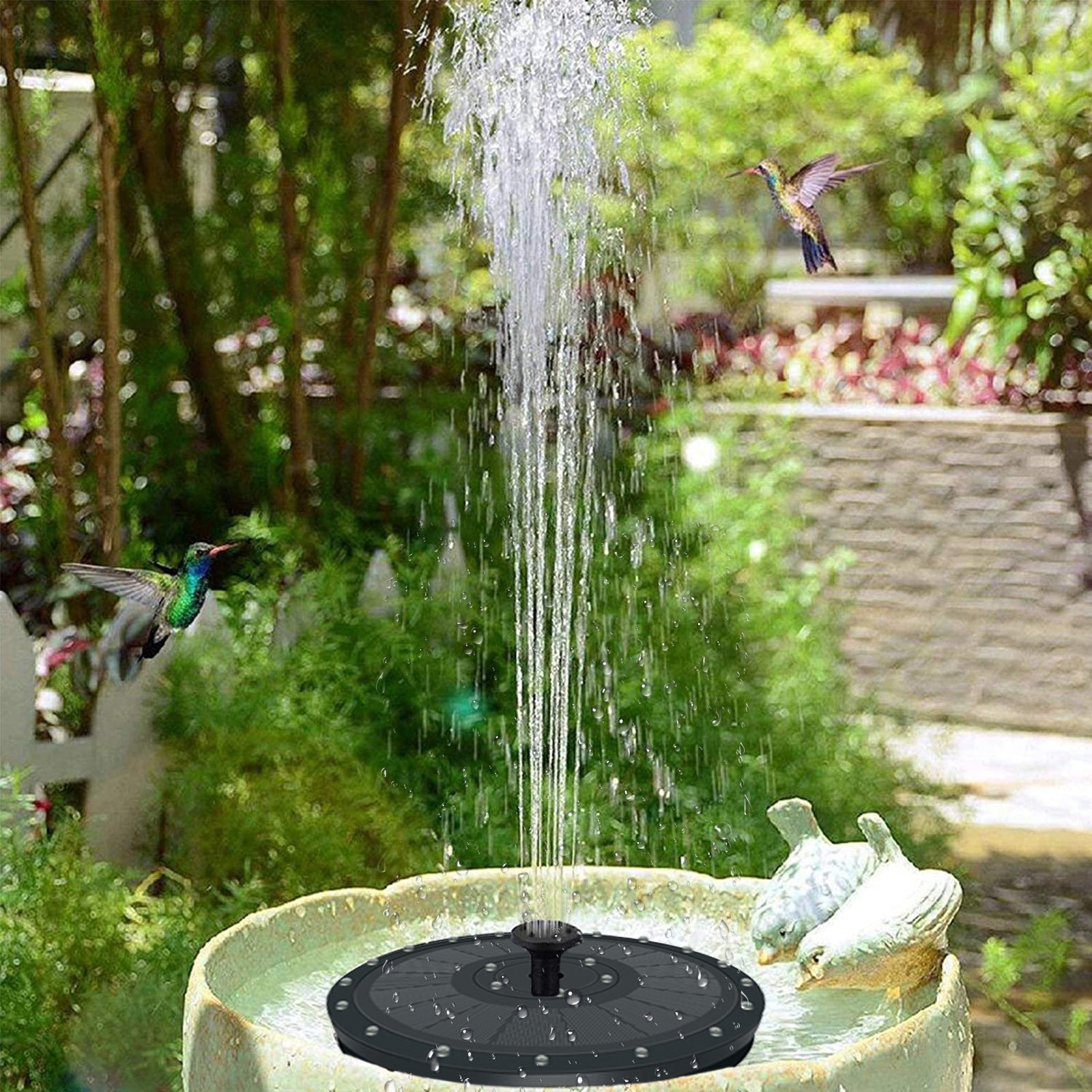 Outdoor Vogel Bad Vijver Zonne-energie Water Fontein Waterval Tuin Decoratie Zwembad Fontein Met Drijvende Vogelbad D09