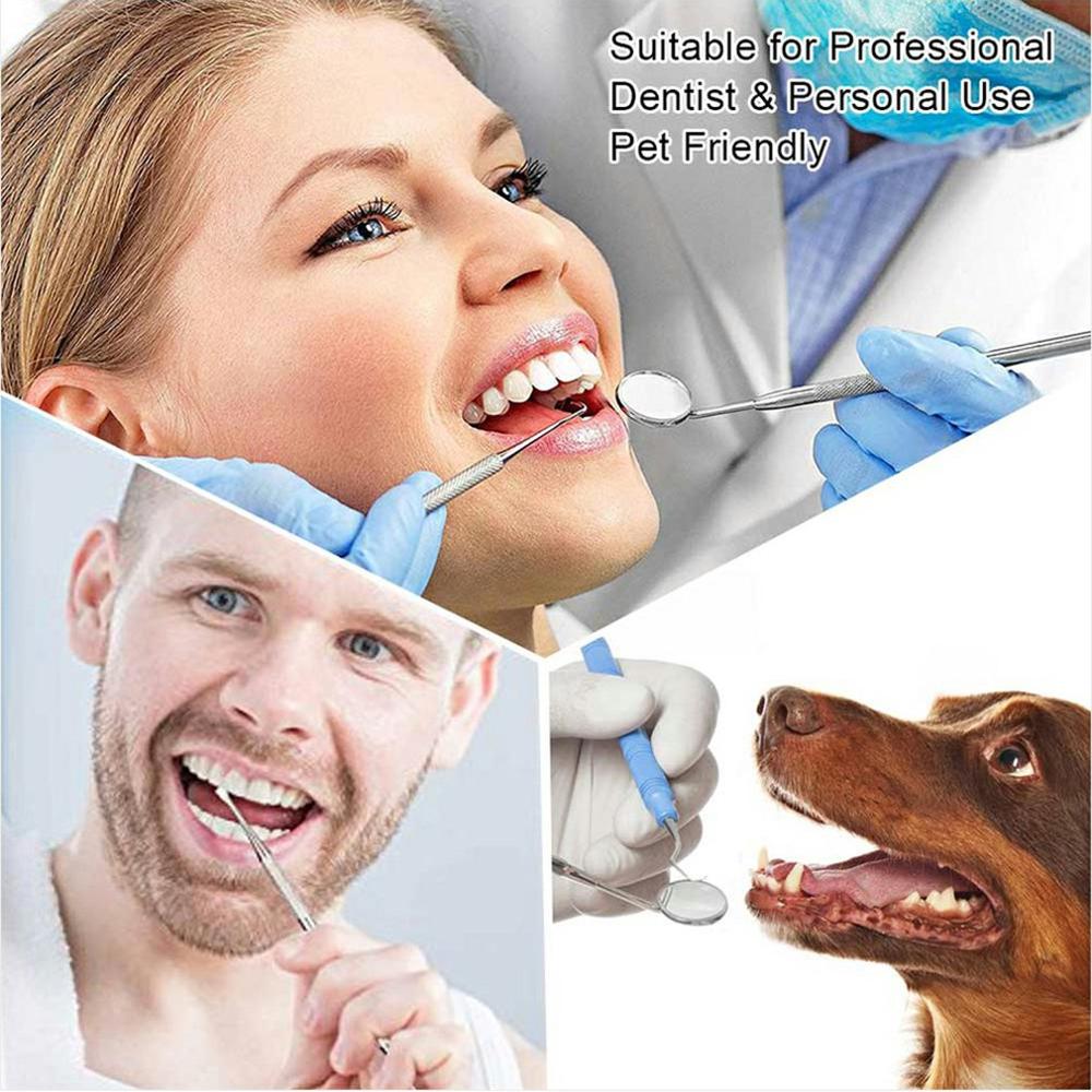 Utensilios de acero inoxidable para dentista, utensilio para cuidado bucal, eliminador de cálculo Dental, herramientas de limpieza Dental