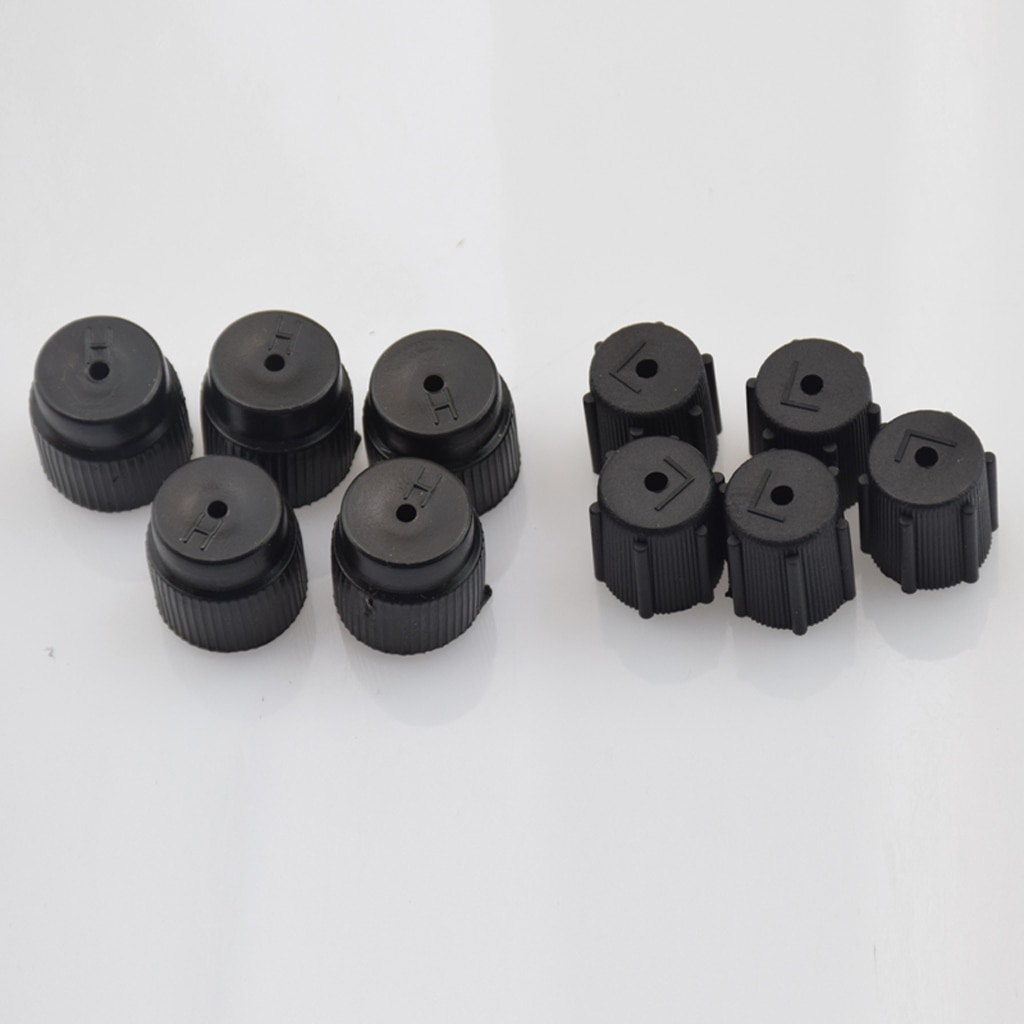10 Pieces AC A/C Charging Port Service Caps R134a R12 13mm &amp; 16mm Black Best Aftermarket &amp; Pressure resistance