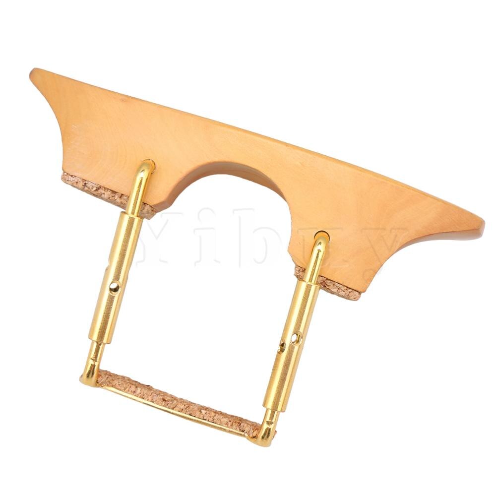 Yibuy buis violon mentonnière support central sur le cordier couleur bois