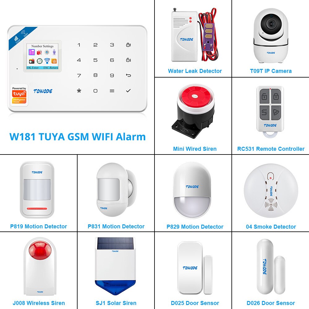 KERUI W18 GSM WIFI DIY Alarm System Wireless Home Security Motion Sensor Buglar Alarm Kit Russian French Spanish English Option