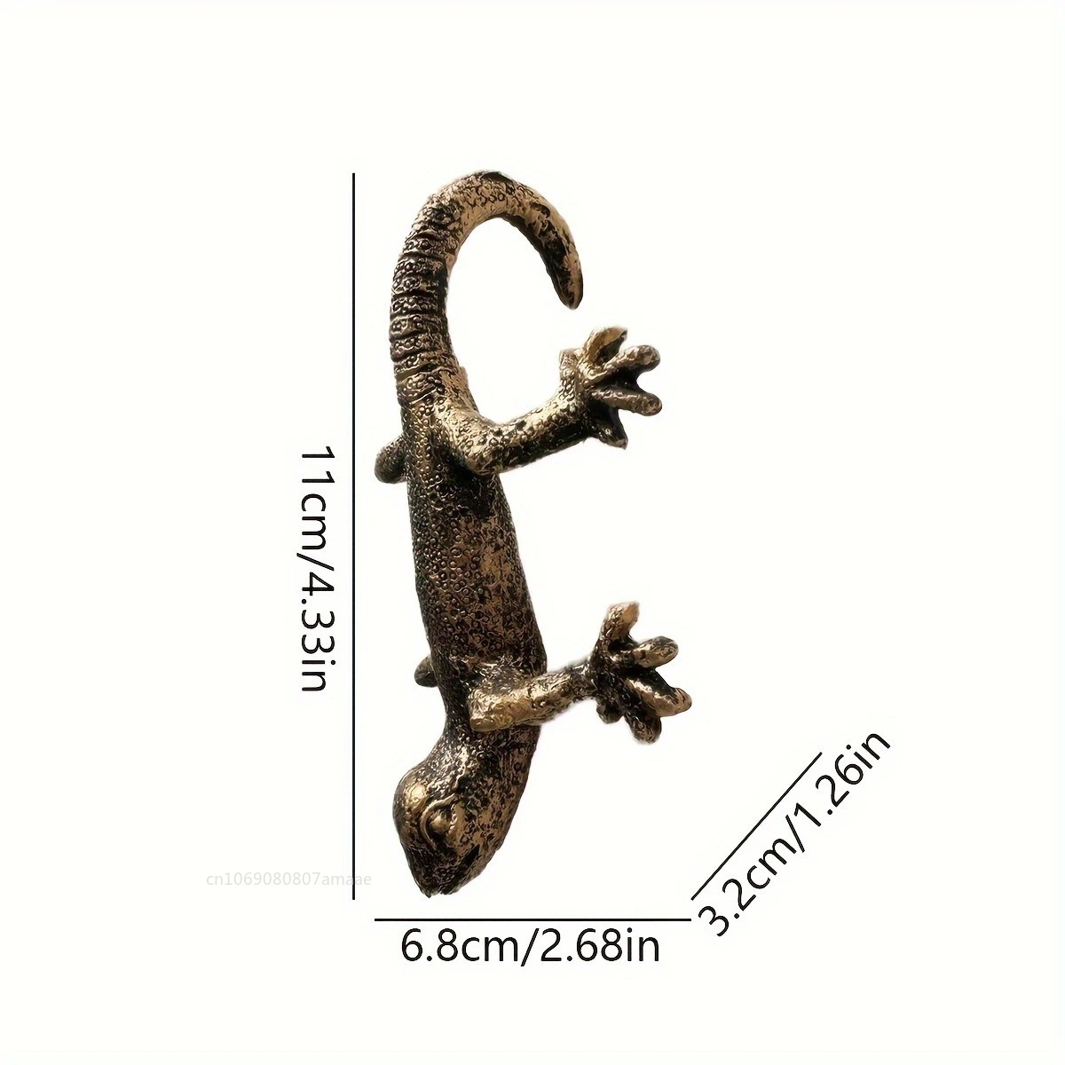 Figurka sadzarki, wisząca sadzarka gekon - dekoracyjna ozdoba na patio, podwórko i sadzarkę ogrodową: Jasno szary