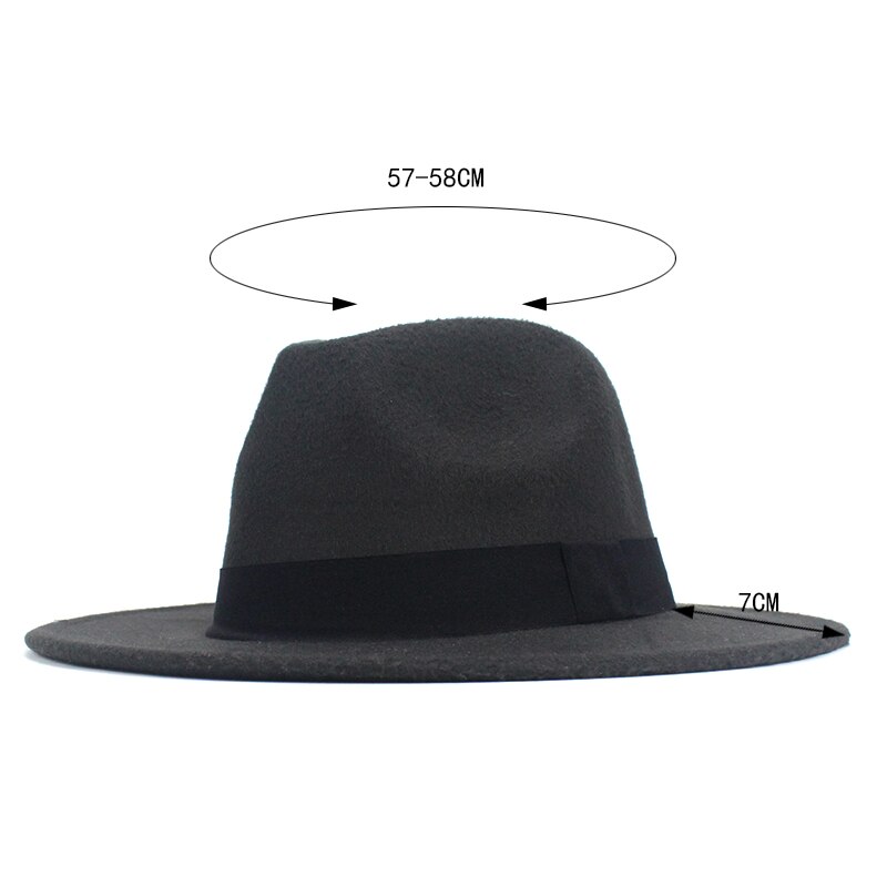 Musta jazz fedoras naisille vintage leveä lieri fedora hattu floppy cloche miehet gangsteri hattu chapeu rento kiinteä vaaleanpunainen punainen luut
