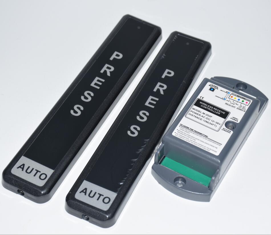 Wireless push exit button switch/touch switch for automatic sliding door gate opener door lock bolt: 2 button kit