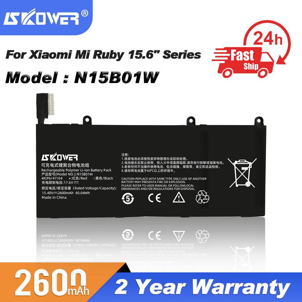 Batería para portátil Xiaomi MI Air de 13,3 &quot;, 12,5&quot; y 15,6 &quot;, GTX1050, rubí, Timi, TM1703, R13B01W, G15B01W, R10B01W, N15B01W, Notebook
