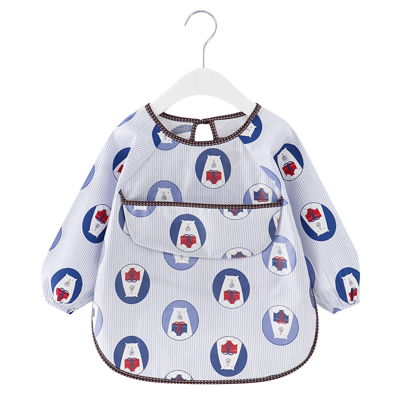 Infant Essen Kinder Zeichnung Lange Kurzarm Schürze Baby Bandana Lätzchen Nette Cartoon Lätzchen Wasserdichte Baby Selbst Fütterung Bib