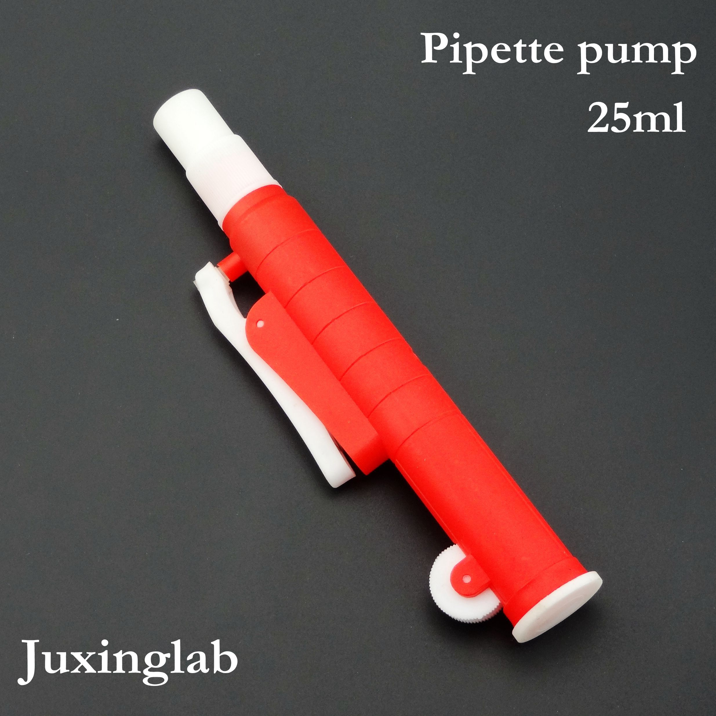 Laboratorium medische Snelle Afgifte Pipetpomp Pipettor25ml, tot 25 ml Rode kleur