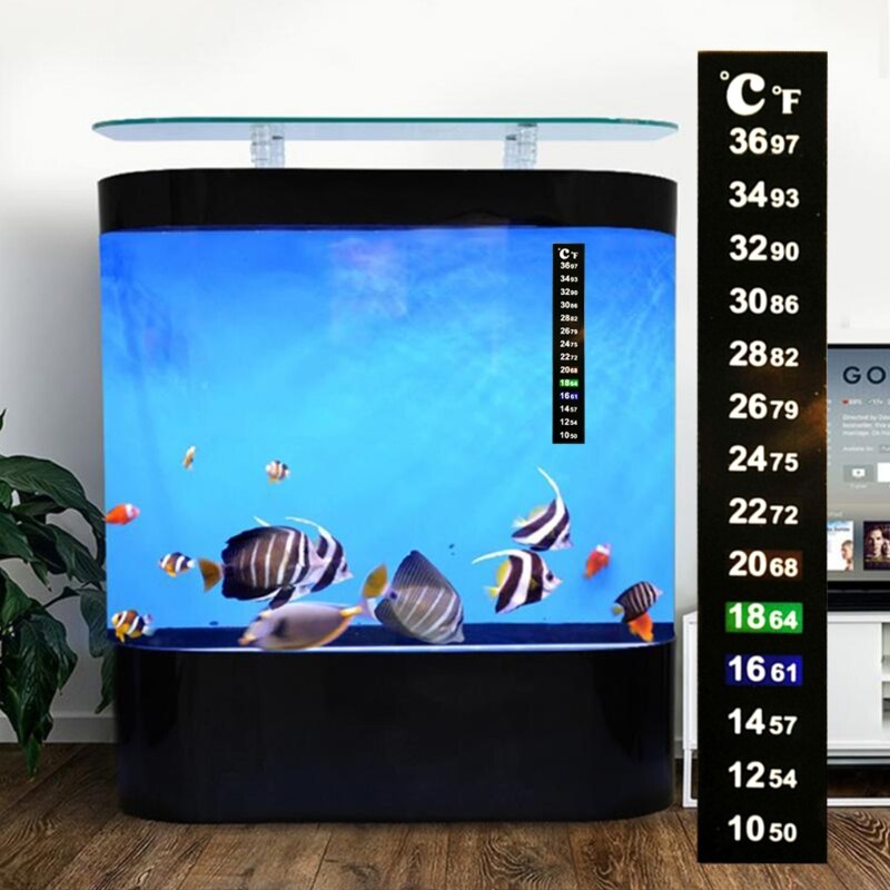 Aquarium Thermometer Sticker Fish Tank Temperature Strip Brewing Thermometer Strips Adhesive Stickers for Storage Tank D09 21