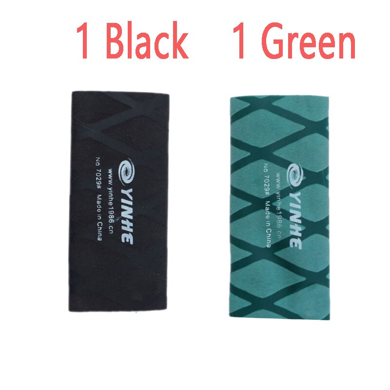 Yinhe 2 uds Mesa raquetas de tenis para sobregrip manejar cinta conjunto de Ping Pong Bat apretones de Sweatband de tenis de mesa de agarre: YH 1Black1Green