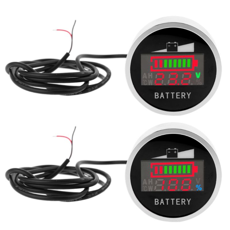 DC 6-120V Blei-säure Lithium Batterie Kapazität Spannung Anzeige Wasserdicht für Auto Motorrad 12V 24V 48V 72V 6-120V Prüfung