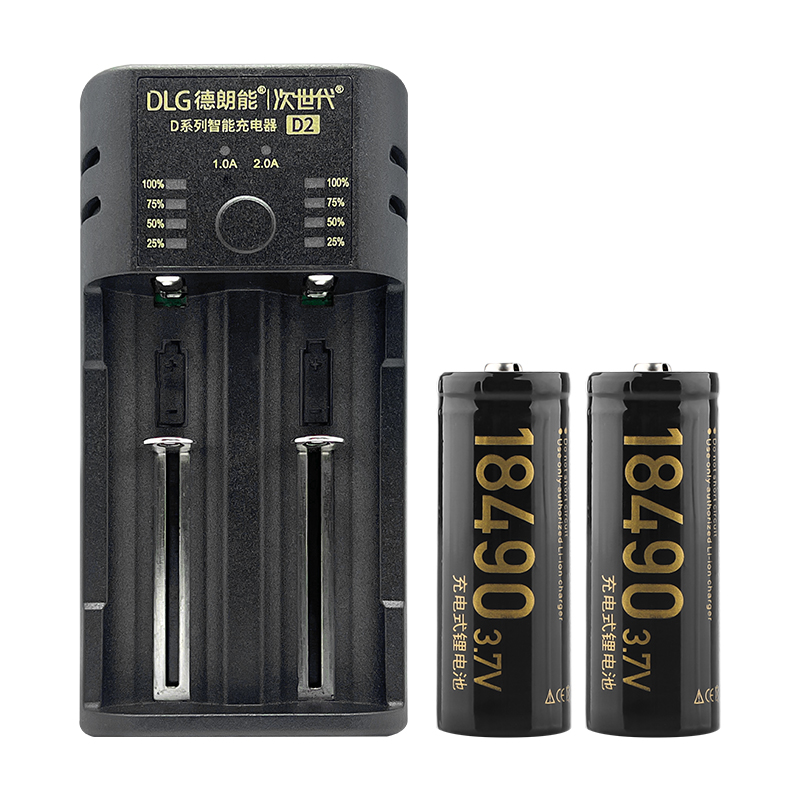 DLGpower 18500 18490 batería de litio 3,7 V 1400mAh batería recargable para juguetes linterna producto electrónico con níquel DIY: Oro